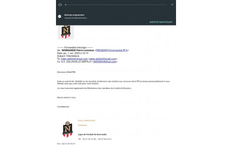 Félicitation a Julien